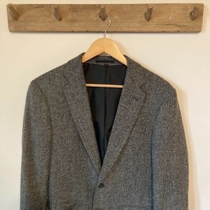 J. Crew Ludlow Gray Herringbone Tweed Jacket - Yorkshire Moon - 38R - 100% wool